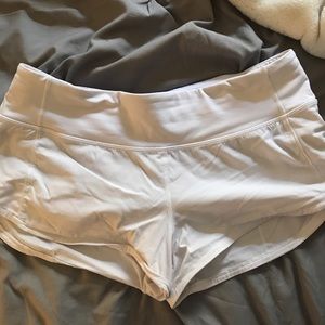 White lulu lemon shorts